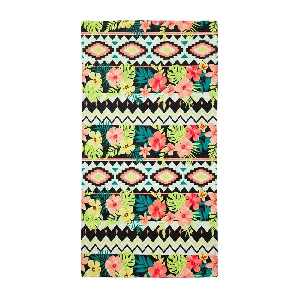 Aztec Tropical‎ Floral Print Beach Blanket Boho Quick Dry Yoga
